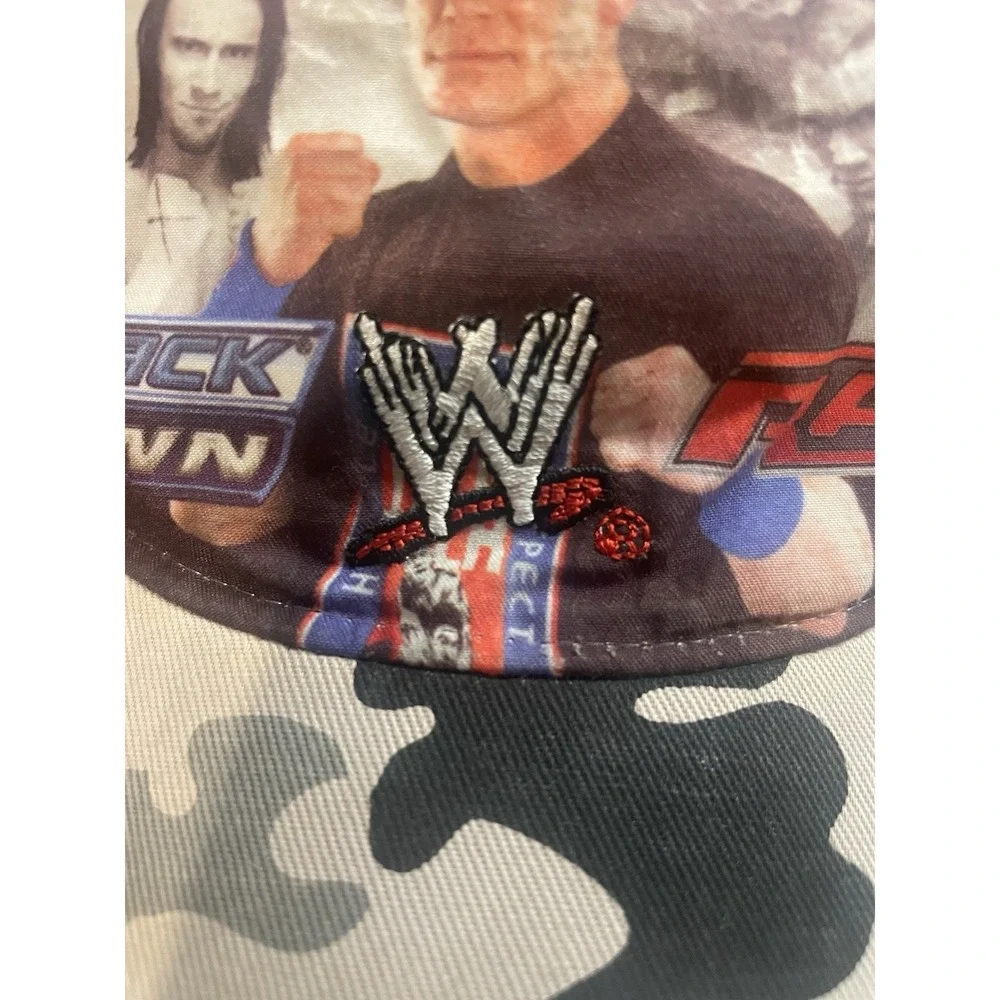 WWE Raw vs Smack Down Youth Hat Baseball Ball Cap ADJUSTABLE Back 2009 John Cena